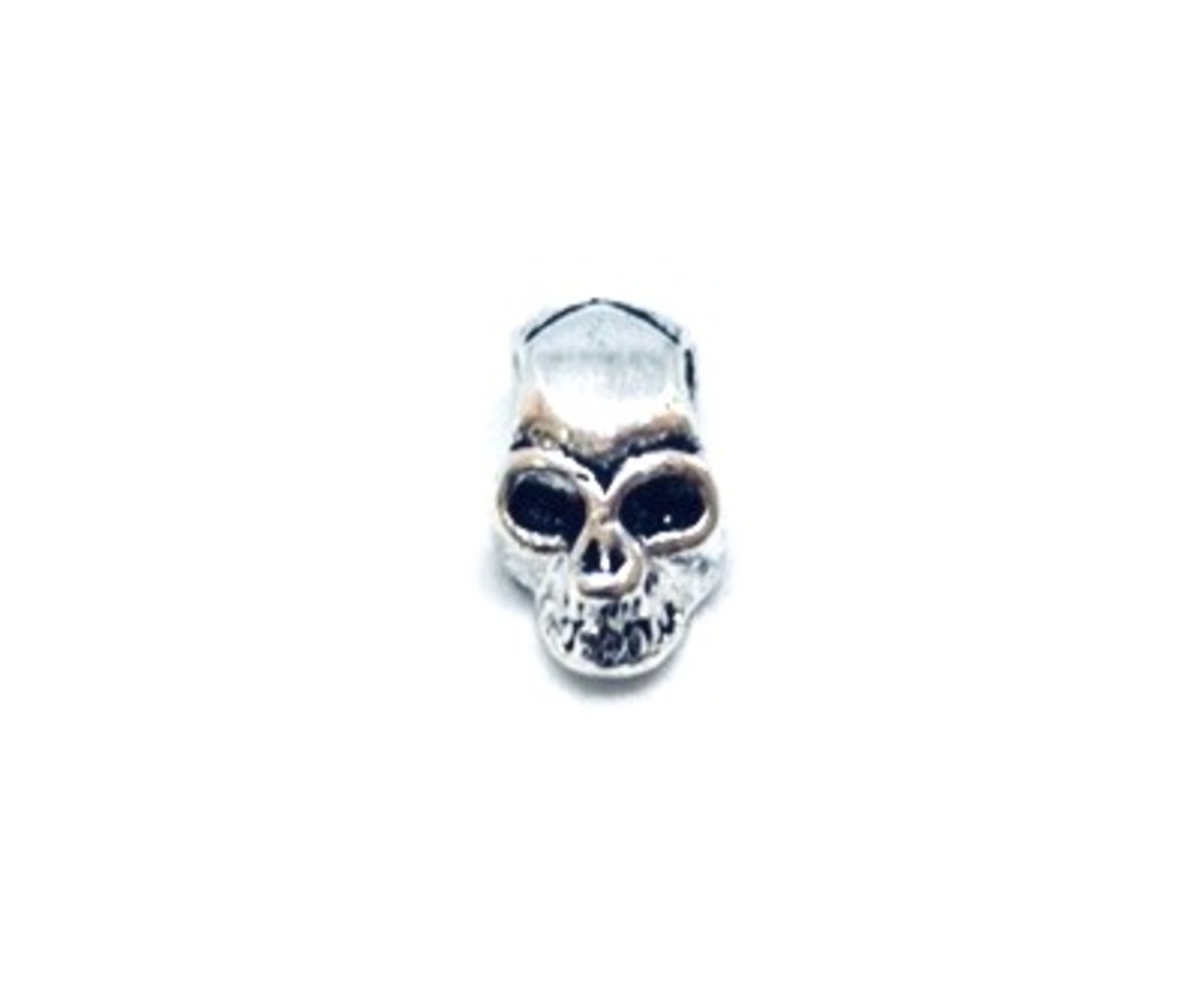 Sterling Skull Bead Layra Silver