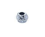 Sterling Silver Flower Round Bead