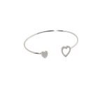 Sterling Silver Heart Cuff Bracelet